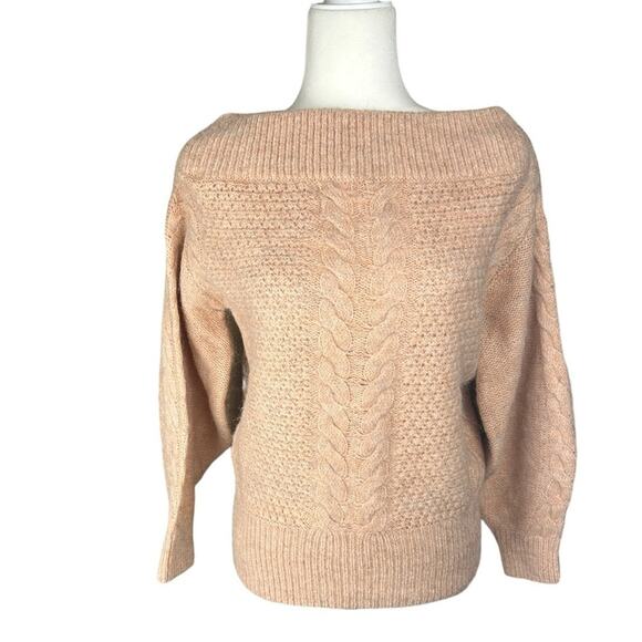 Sleeping on‎ Snow Anthropologie Cable Off Shoulder Sweater XS - Picture 2 of 6